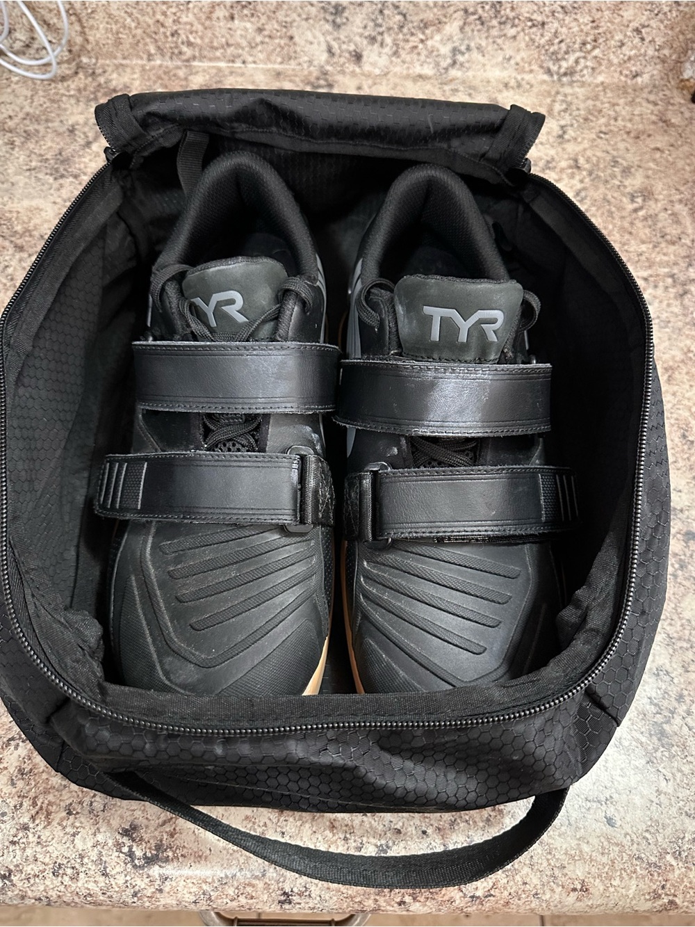 TYR Black Athletic Training Shoes with Dual Straps